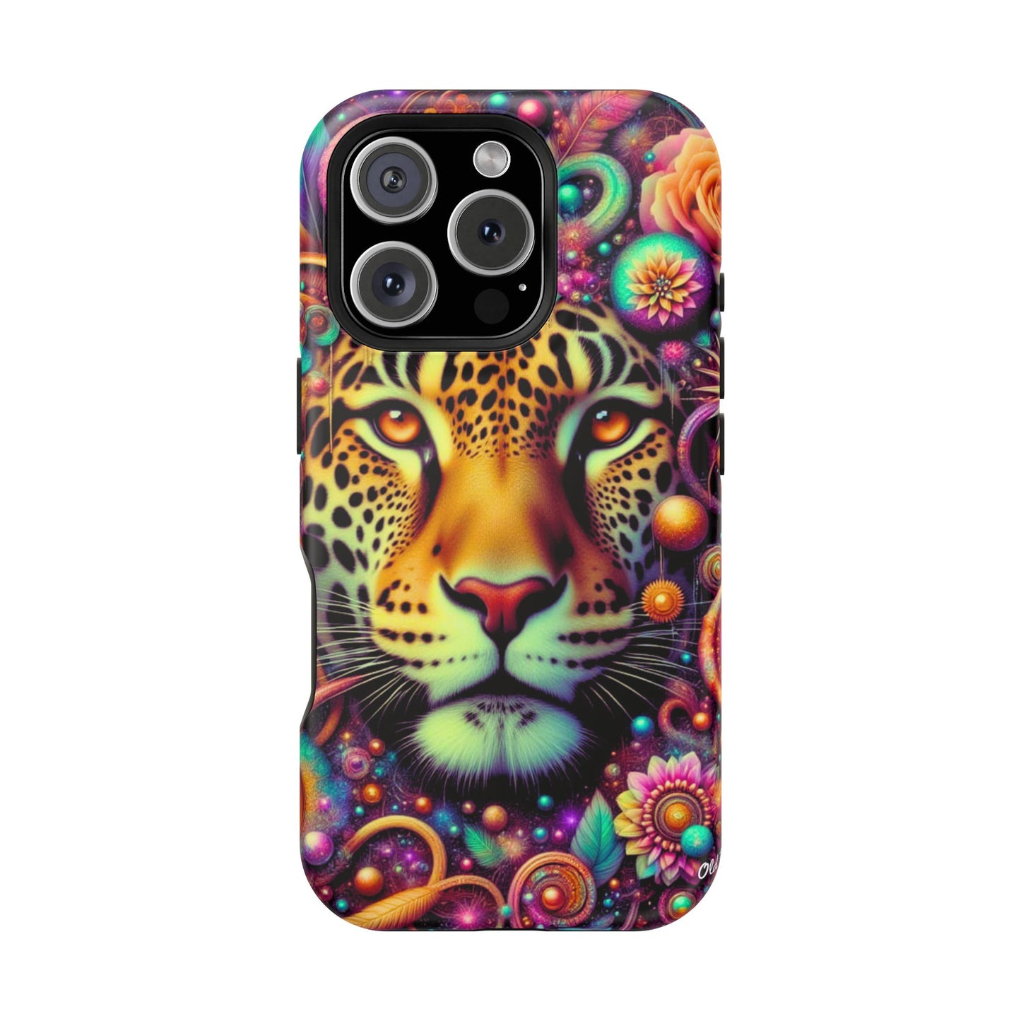 Leopard Psychedelic Phone Case — Vibrant Impact-Resistant iPhone Cover