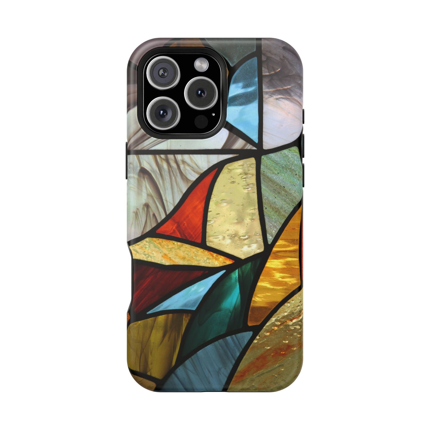 Stained Glass Impact Phone Case — Colorful Mosaic Protective Cover