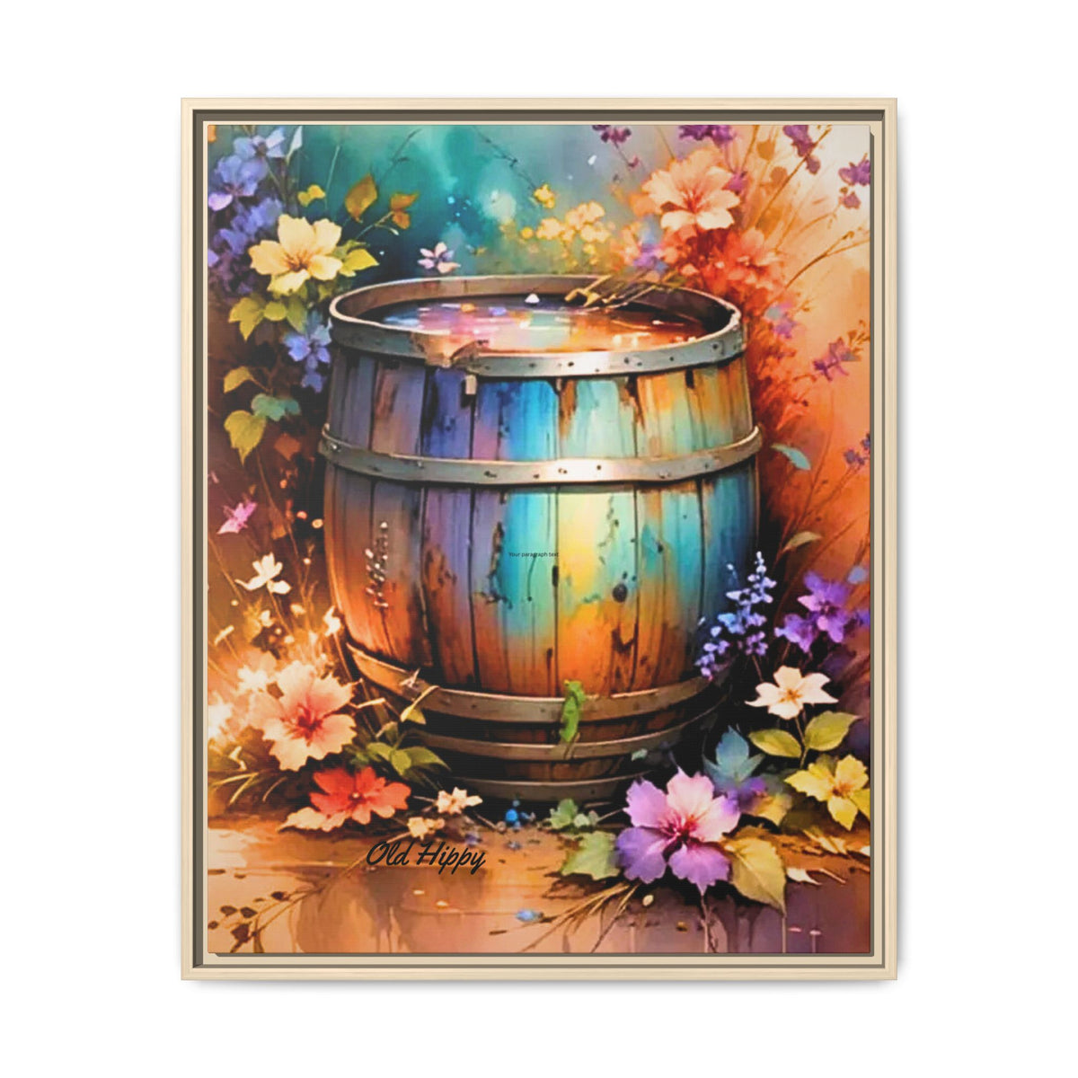 "The Barrel of Forgotten Wishes" Framed Canvas Wall Art