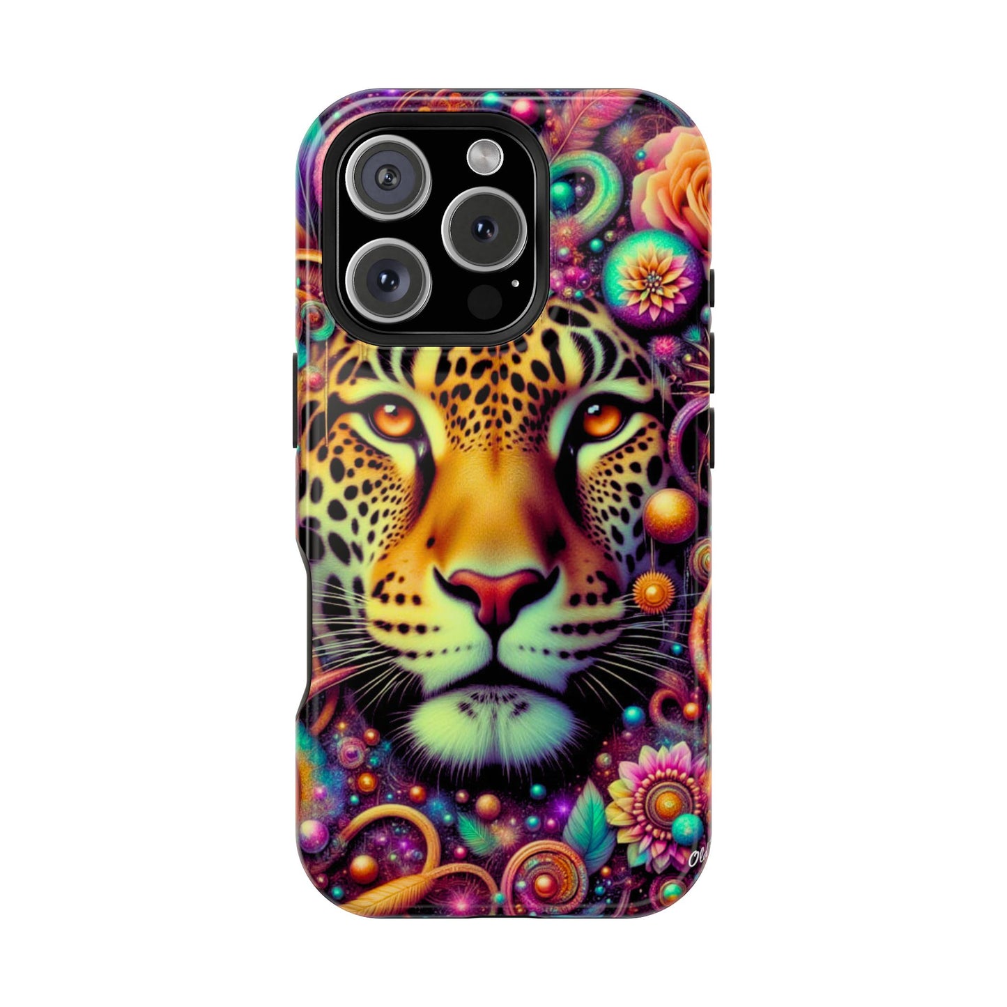 Leopard Psychedelic Phone Case — Vibrant Impact-Resistant iPhone Cover