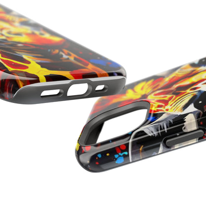 Funky Giraffe Art Impact-Resistant Phone Case —
