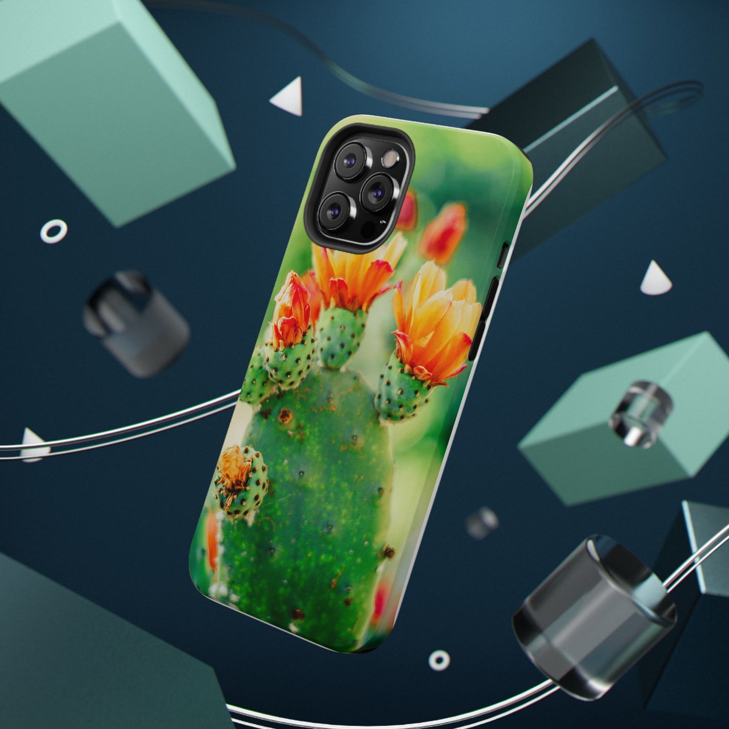 Cactus Bloom Phone Case — Impact-Resistant Floral iPhone Cover