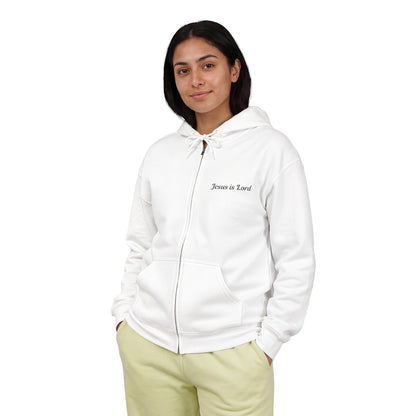 Jesus Is Lord Full-Zip Hoodie — John 3:16 Cross