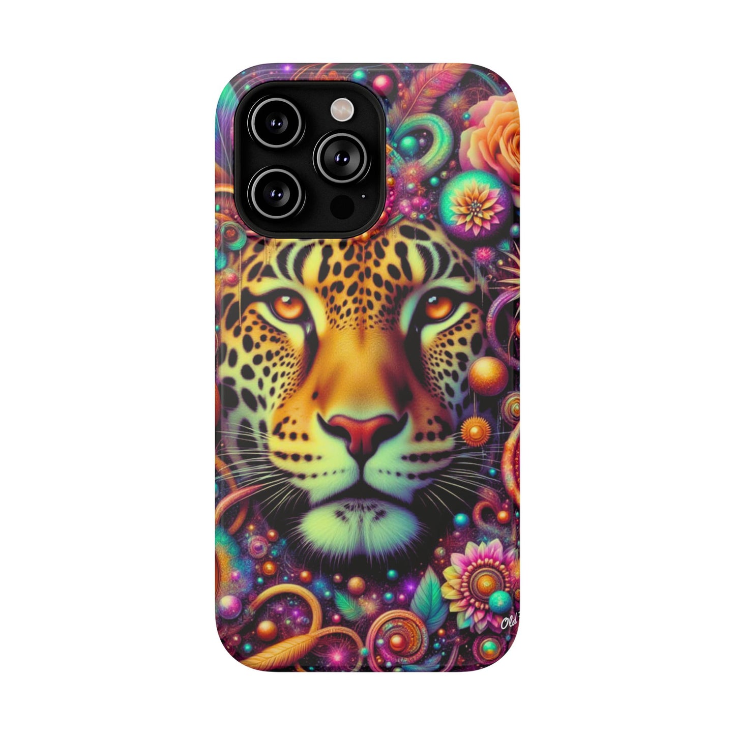 Leopard Psychedelic Phone Case — Vibrant Impact-Resistant iPhone Cover