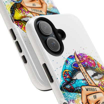 Let It Be Phone Case — Colorful Peace & 'Whisper Words of Wisdom' Design