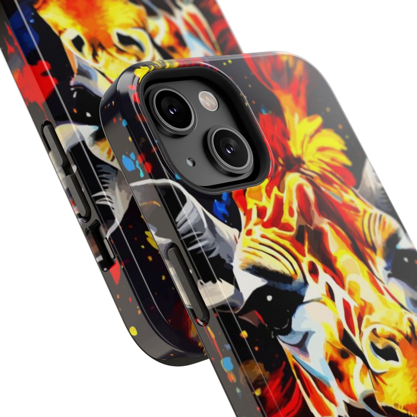 Funky Giraffe Art Impact-Resistant Phone Case —