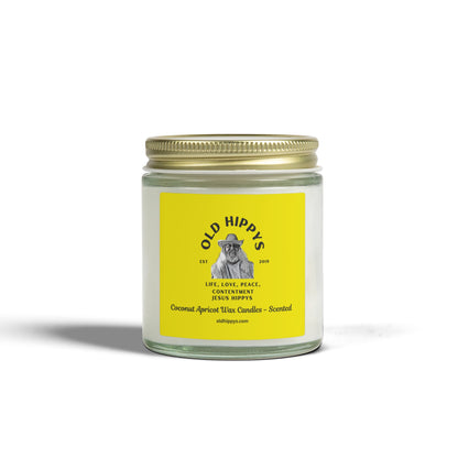 Coconut Apricot Scented Candle (4oz/9oz) by Old Hippys