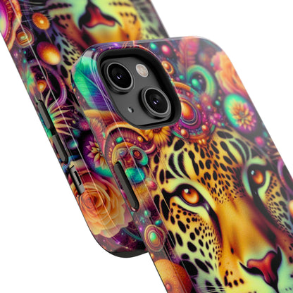 Leopard Psychedelic Phone Case — Vibrant Impact-Resistant iPhone Cover