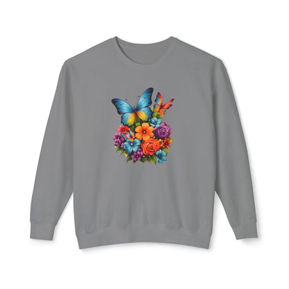 Butterfly Floral Crewneck Sweatshirt