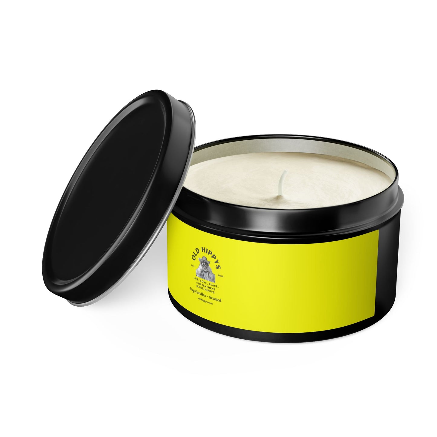 Scented Tin Candle — Bright Citrus Soy Candle from Old Hippys