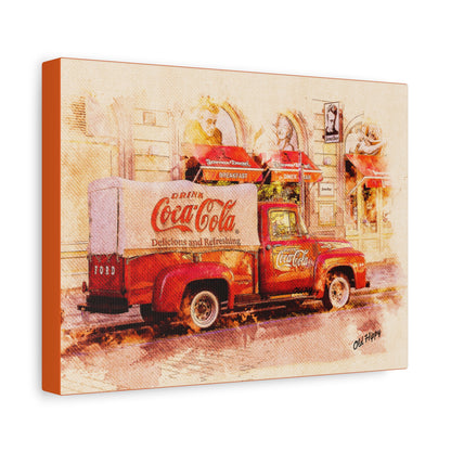 "Coke and Americana" – Vintage Coca-Cola Delivery Truck Canvas Art