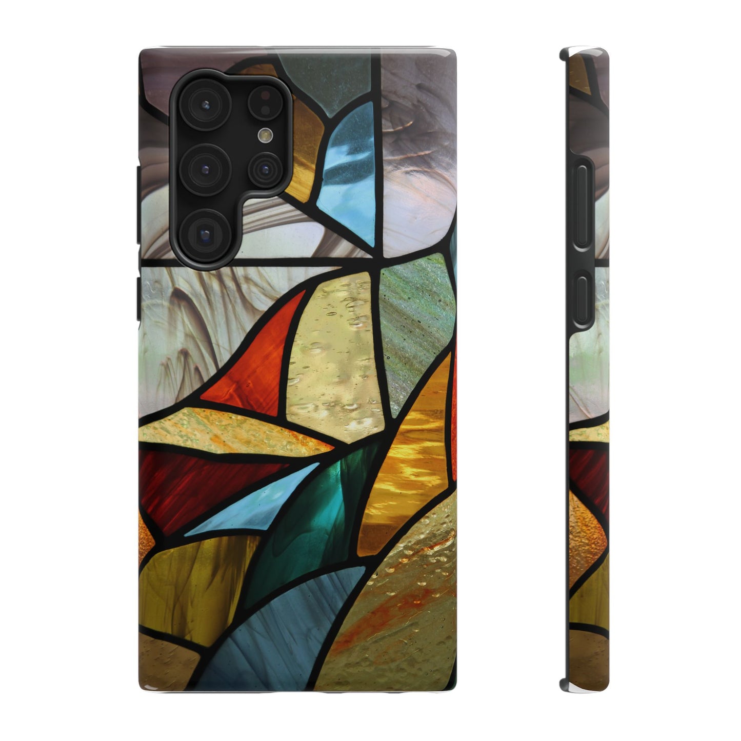 Stained Glass Impact Phone Case — Colorful Mosaic Protective Cover