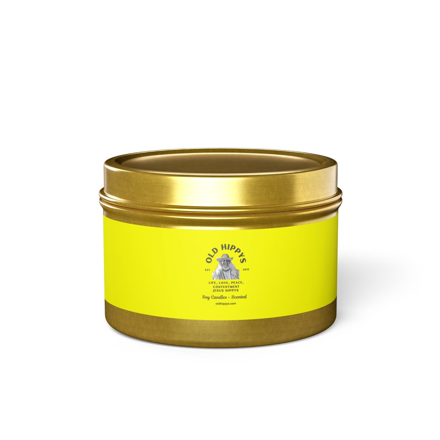 Scented Tin Candle — Bright Citrus Soy Candle from Old Hippys