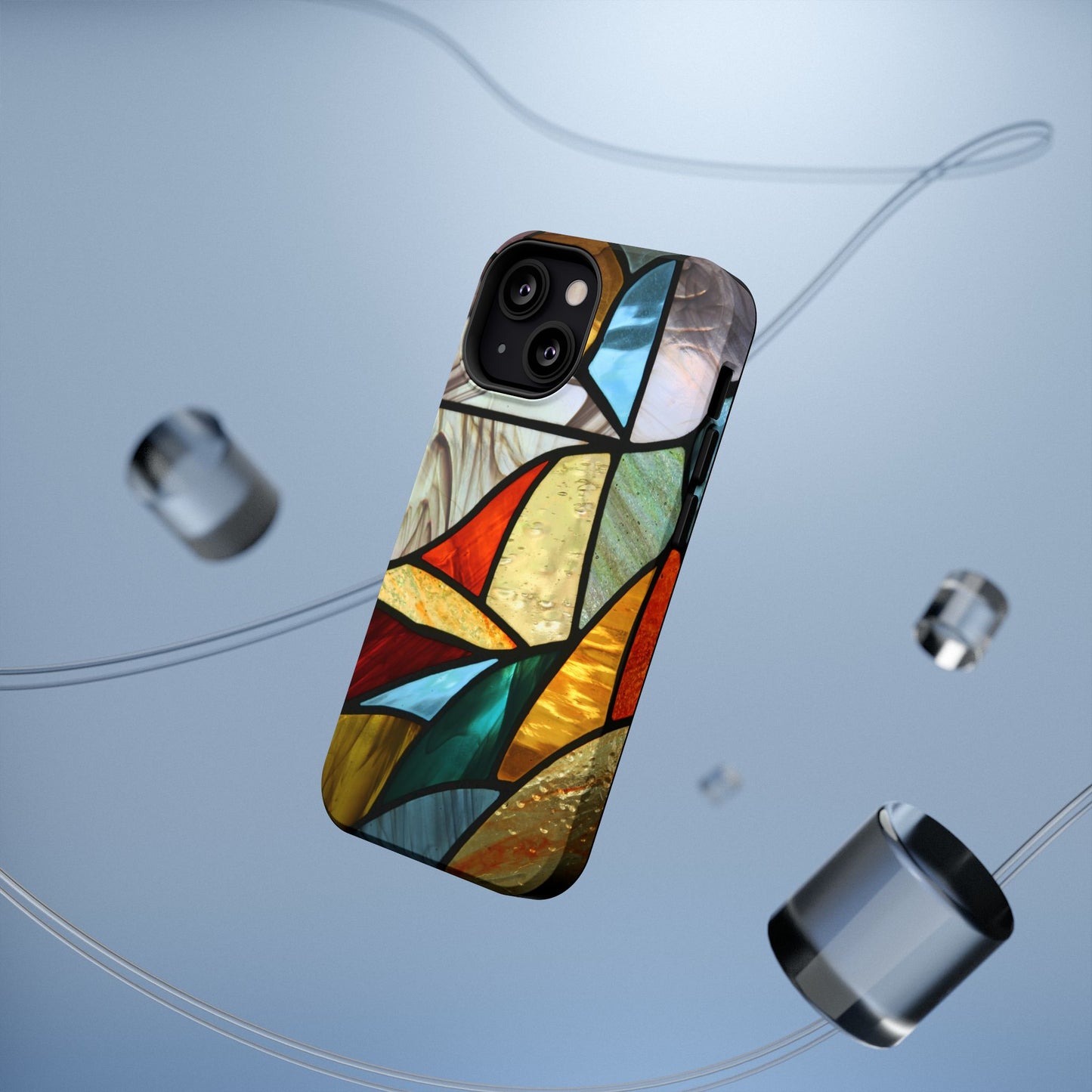 Stained Glass Impact Phone Case — Colorful Mosaic Protective Cover
