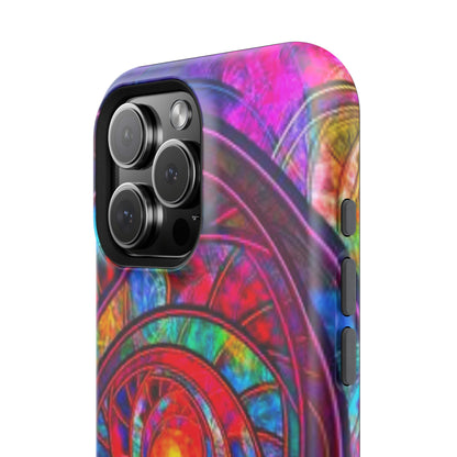 Protective Phone Case — Vibrant Abstract Mandala Impact-Resistant Design