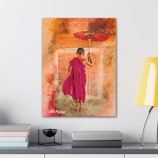 Monsoon Melodies: A Portrait of Youth Canvas Wrap