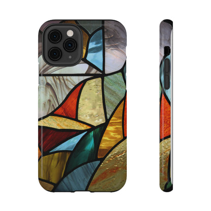 Stained Glass Impact Phone Case — Colorful Mosaic Protective Cover