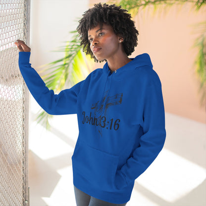John 3:16 Cross Hoodie - Christian Faith Pullover