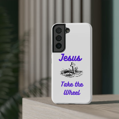 Jesus Take the Wheel Phone Case — Christian Impact-Resistant iPhone Case
