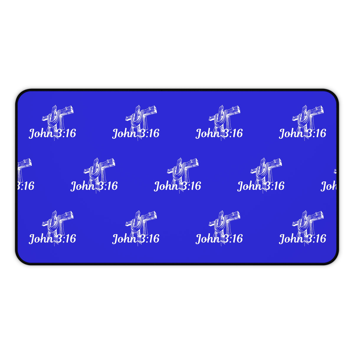 John 3:16 Christian Cross Desk Mat
