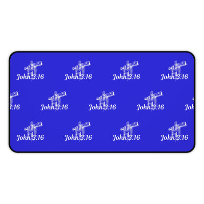 John 3:16 Christian Cross Desk Mat