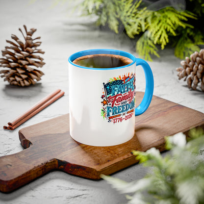 Faith Family Freedom 1776–2026 Patriotic Coffee Mug