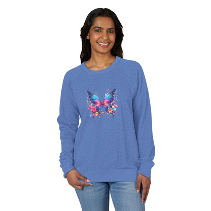 Butterfly Floral Crewneck Sweatshirt – Colorful Wings Graphic