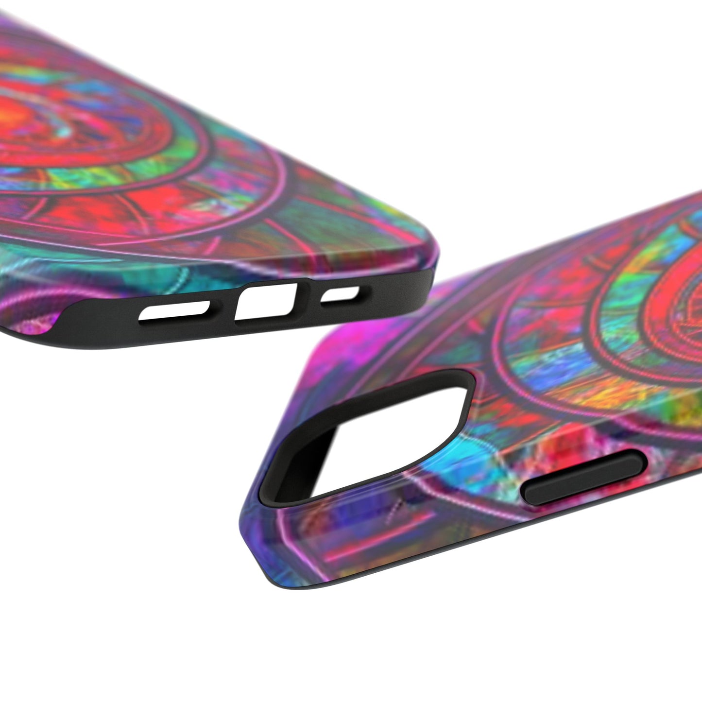 Protective Phone Case — Vibrant Abstract Mandala Impact-Resistant Design