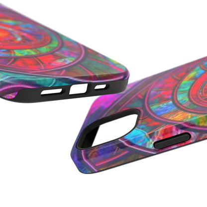 Protective Phone Case — Vibrant Abstract Mandala Impact-Resistant Design