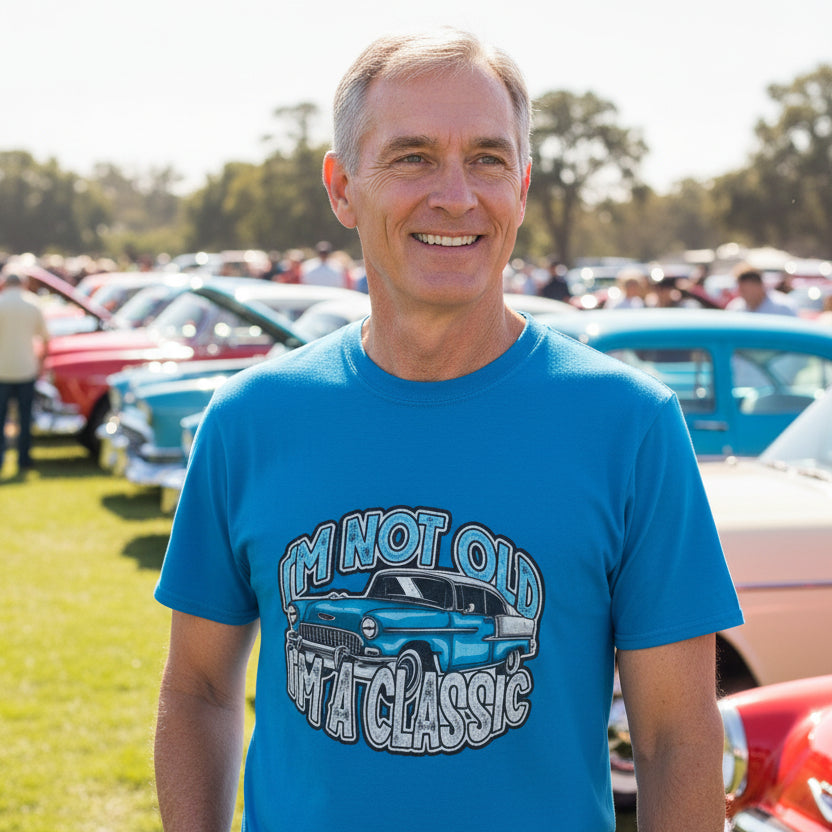 Classic Car T-Shirt — "I'm Not Old, I'm a Classic"