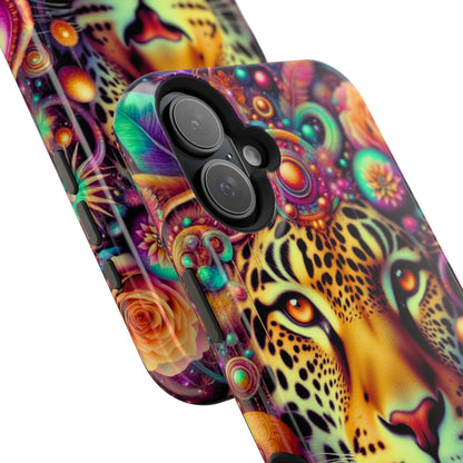 Leopard Psychedelic Phone Case — Vibrant Impact-Resistant iPhone Cover