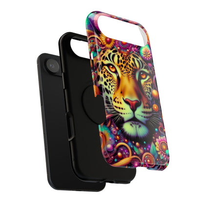 Leopard Psychedelic Phone Case — Vibrant Impact-Resistant iPhone Cover
