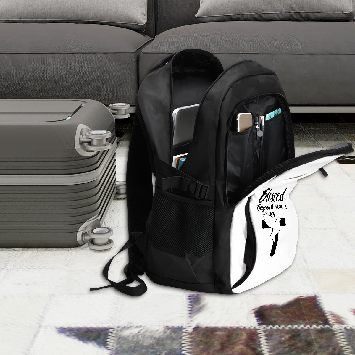Large Capacity Oxford Travel Laptop Backpack with USB blessed beyond measure (3)