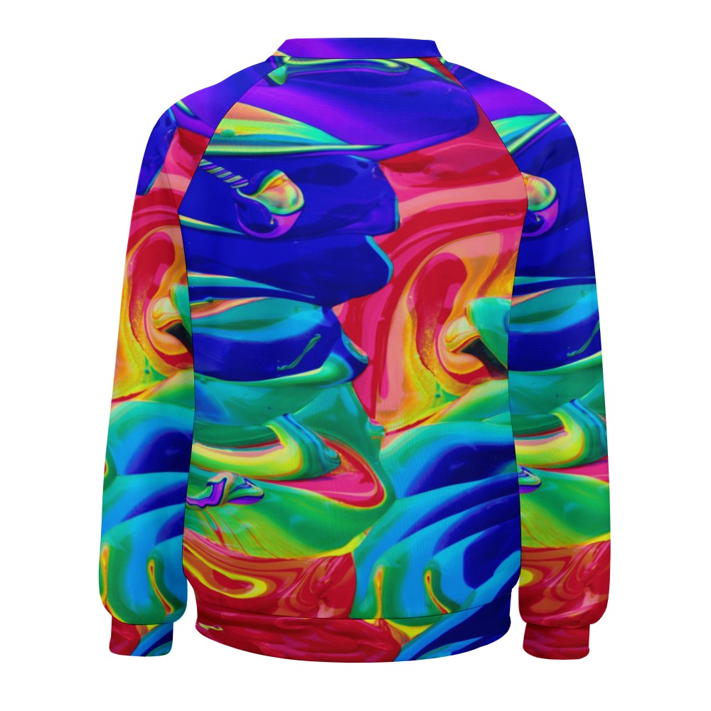 Abstract Art All Over Print Custom Women's New Raglan Crew Neck Sweatshirt by Old Hippy