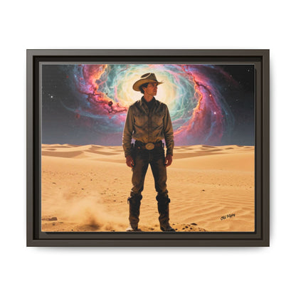 Stardust Wrangler- Framed Canvas AI Art by Old Hippy
