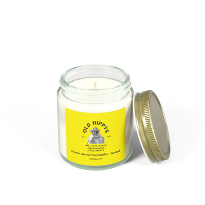 Coconut Apricot Scented Candle (4oz/9oz) by Old Hippys