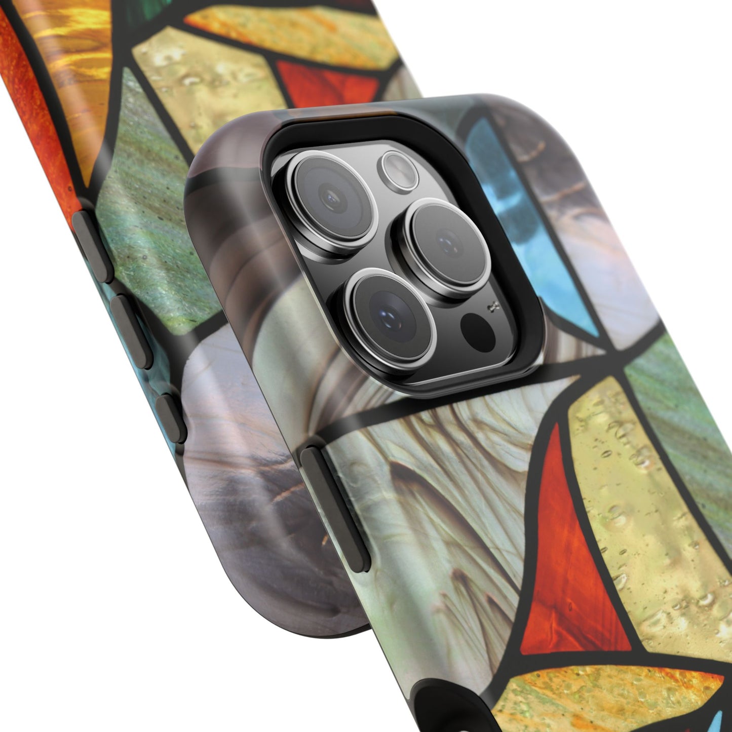 Stained Glass Impact Phone Case — Colorful Mosaic Protective Cover