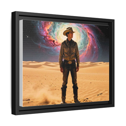 Stardust Wrangler- Framed Canvas AI Art by Old Hippy
