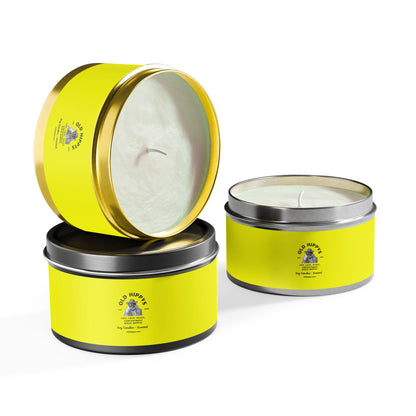 Scented Tin Candle — Bright Citrus Soy Candle from Old Hippys