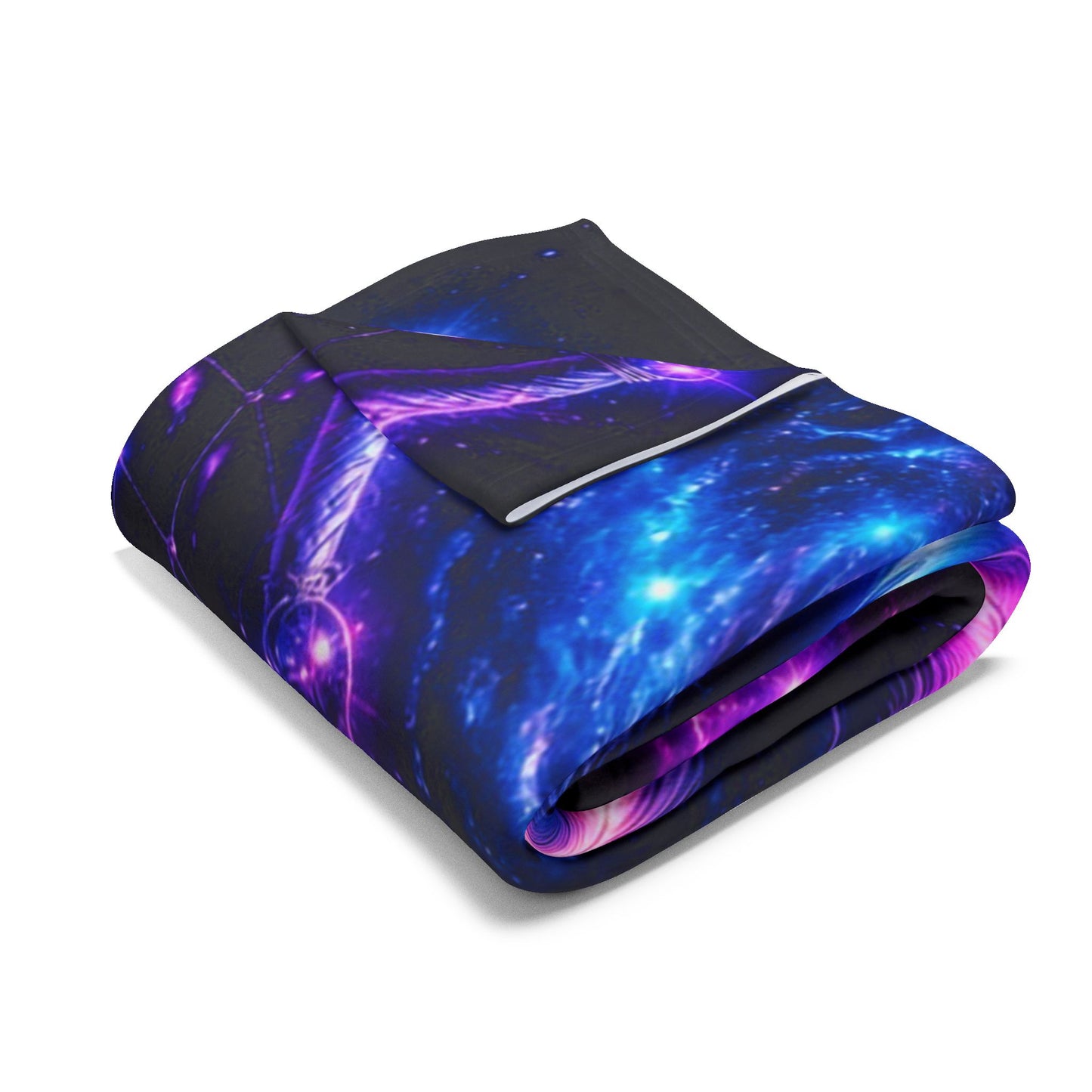 Boho Neon Dreamcatcher Arctic Fleece Blanket — Colorful Spiritual Native-Inspired Throw