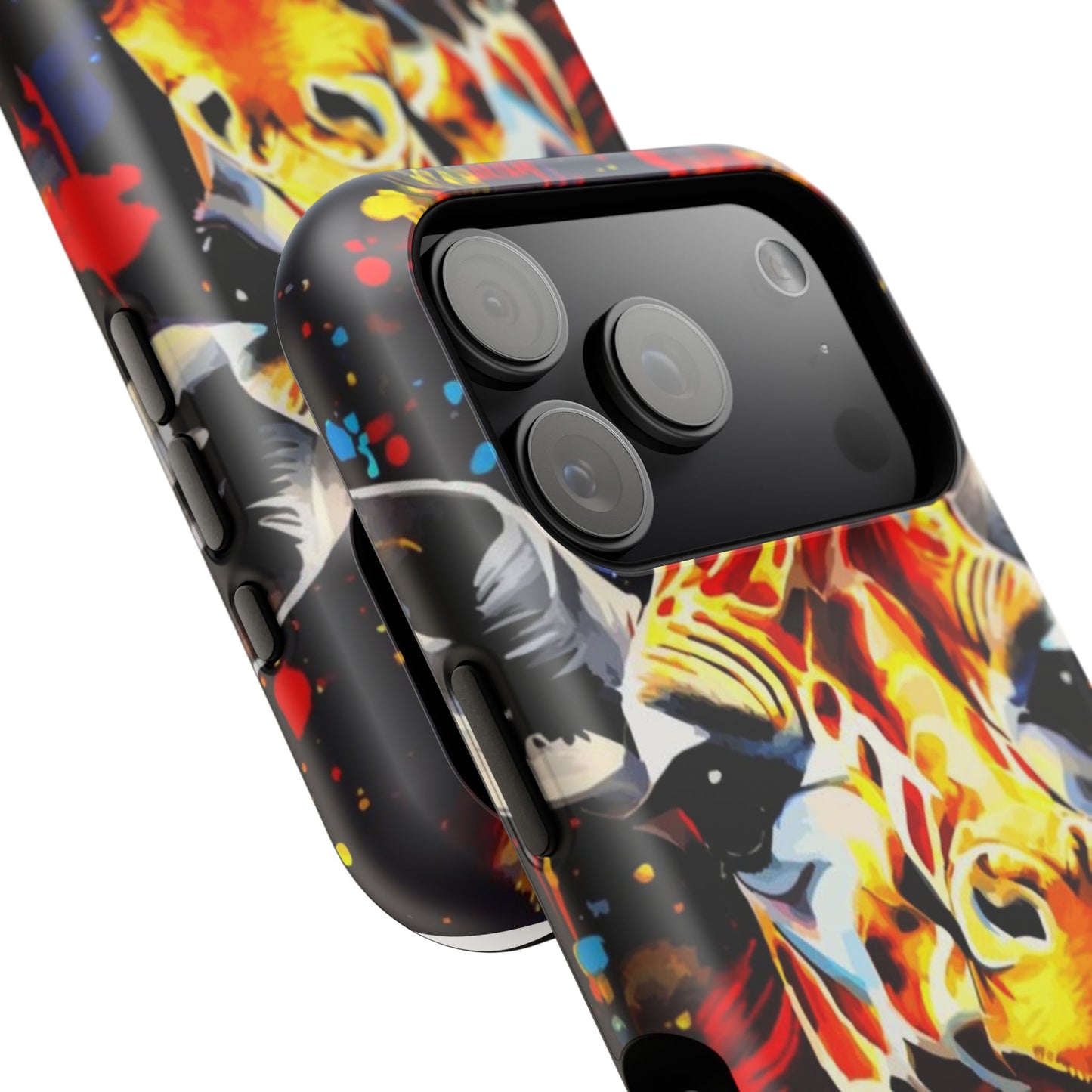 Funky Giraffe Art Impact-Resistant Phone Case —