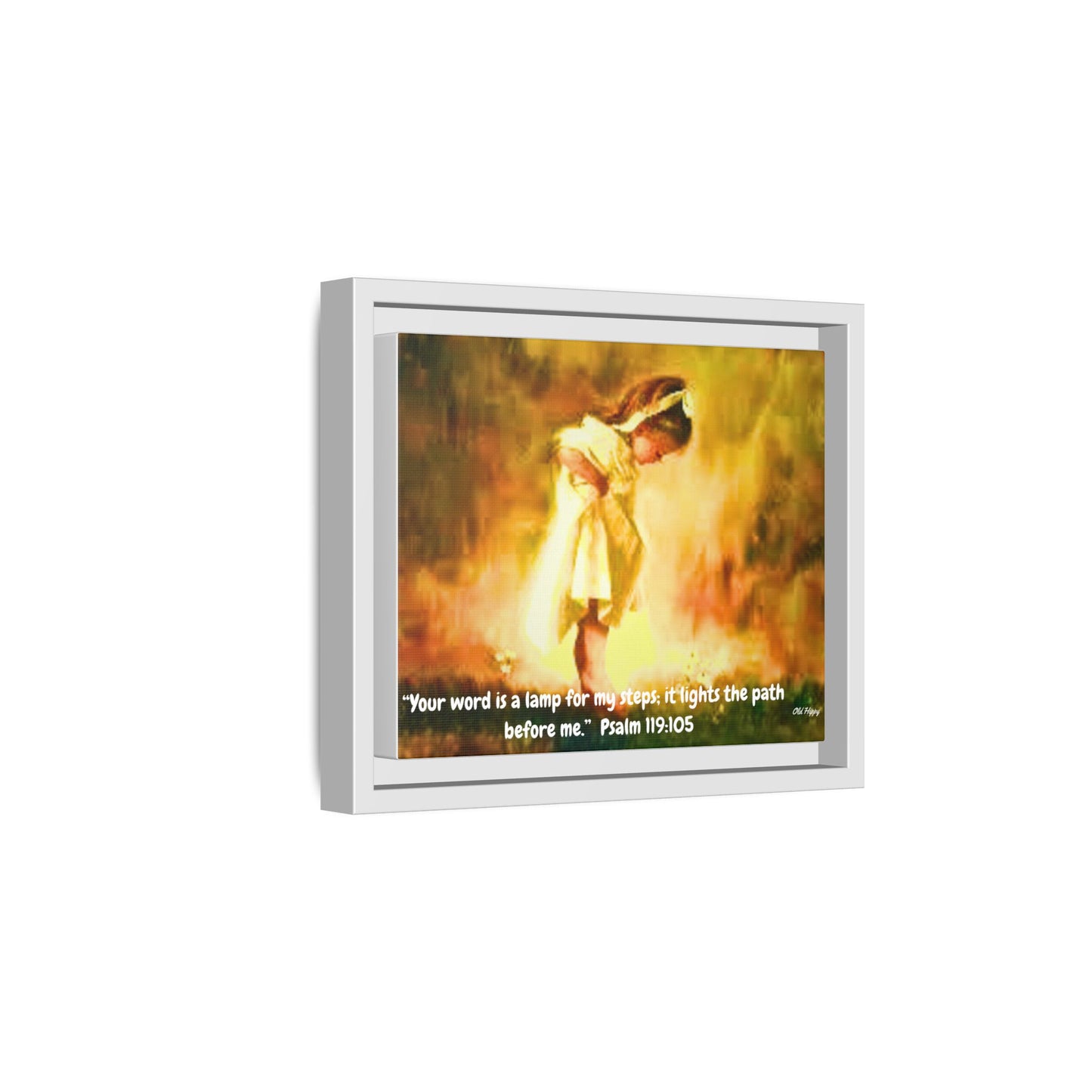 Guided by the Light of the Word of God Wood Framed Canvas