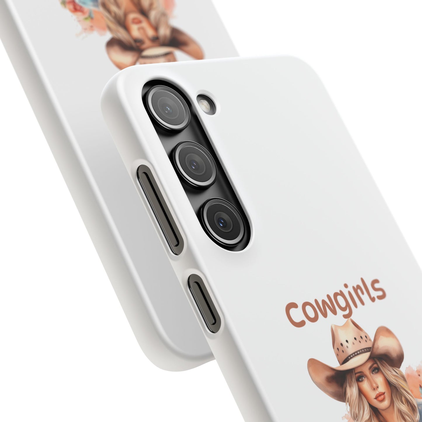Cowgirls Phone Case — "Real Cowgirls Ride by Faith Not by Sight" Christian Western iPhone Snap Case