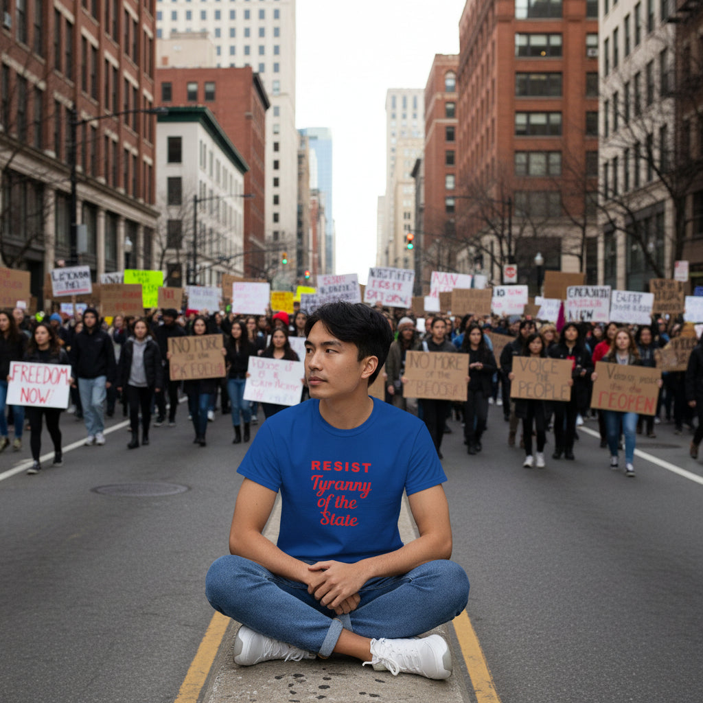 Resist State Power Graphic Tee — Political Protest Quote T-Shirt