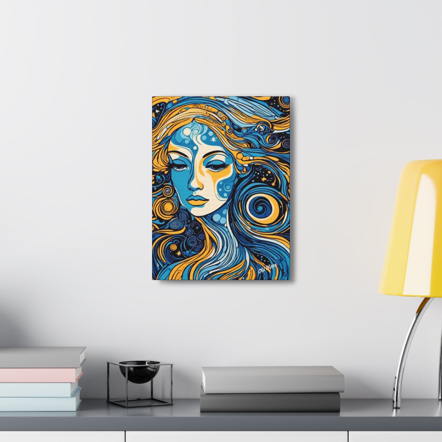 Woman in Blue n Gold Canvas Gallery Wrap