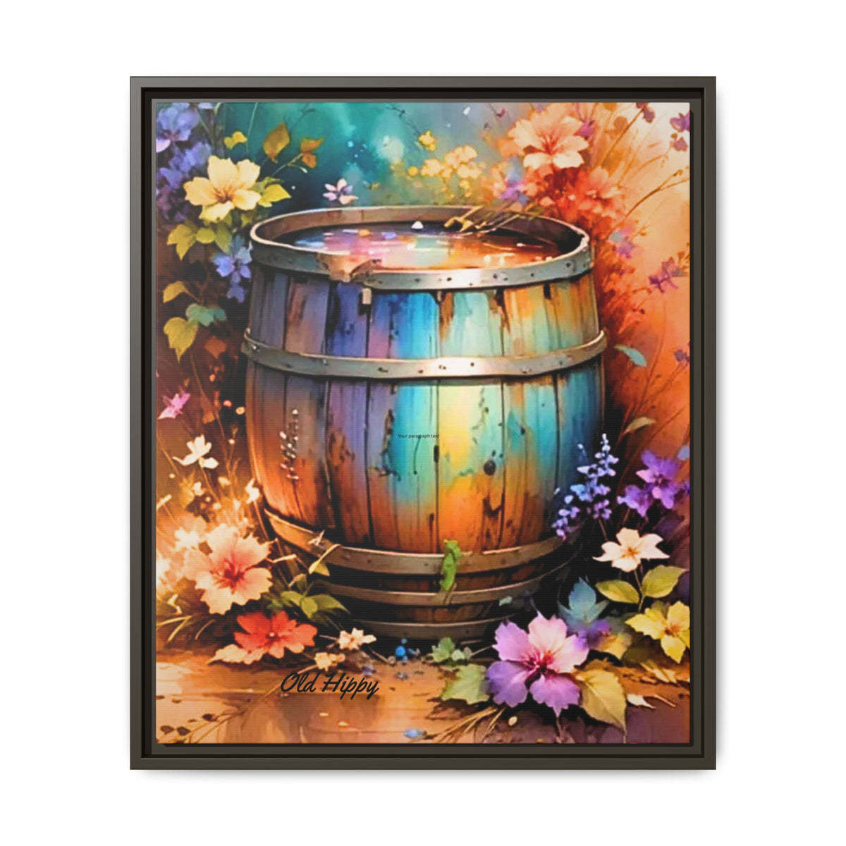 "The Barrel of Forgotten Wishes" Framed Canvas Wall Art