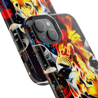 Funky Giraffe Art Impact-Resistant Phone Case —