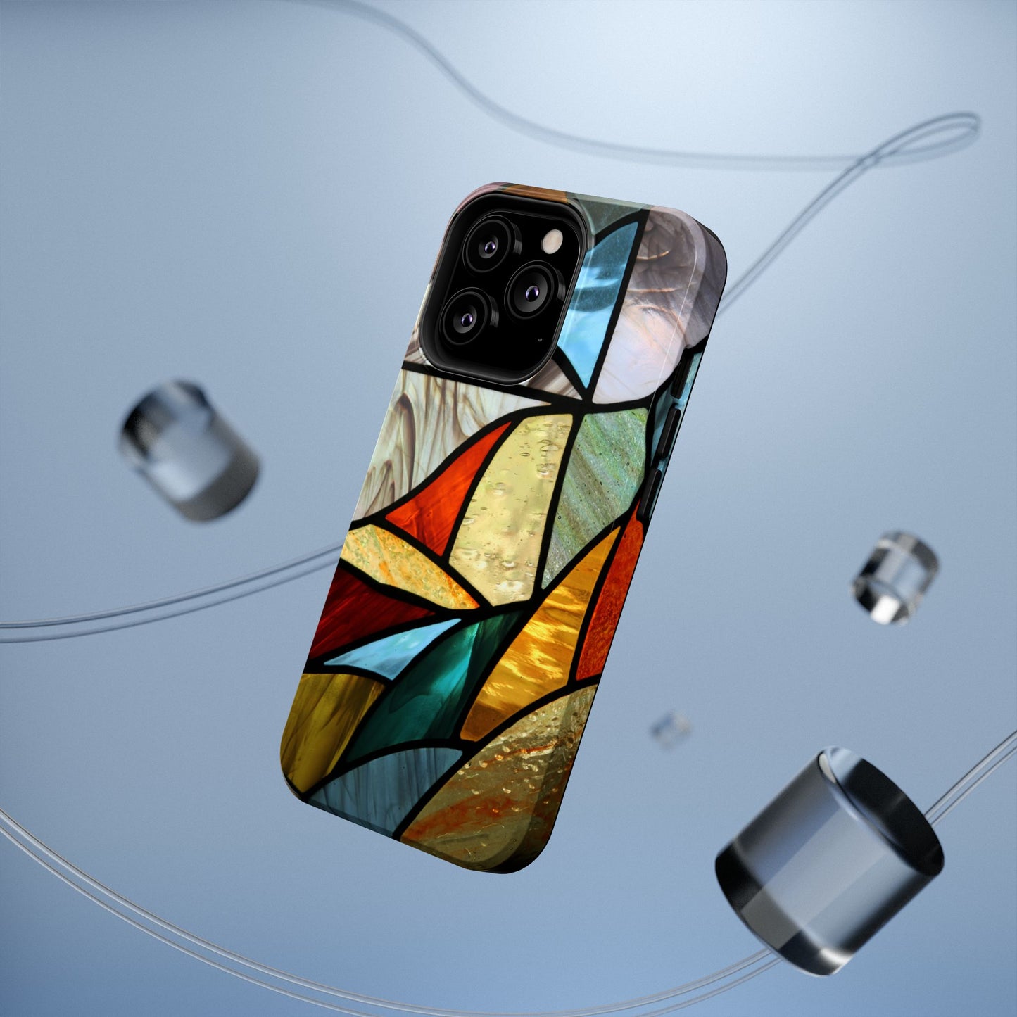Stained Glass Impact Phone Case — Colorful Mosaic Protective Cover
