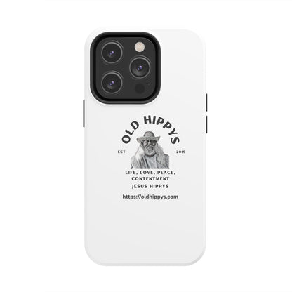 Old Hippys Phone Case — 'Life, Love, Peace, Contentment' Tough Protective Case