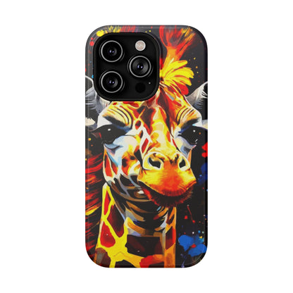 Funky Giraffe Art Impact-Resistant Phone Case —